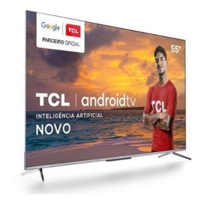 TV LED Smart 55 TCL UHD 4K Android Bivolt - Preta