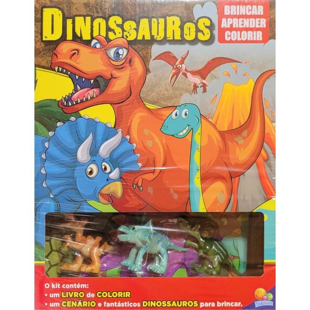 Brincar, Aprender e Colorir Dinossauros - Todolivro