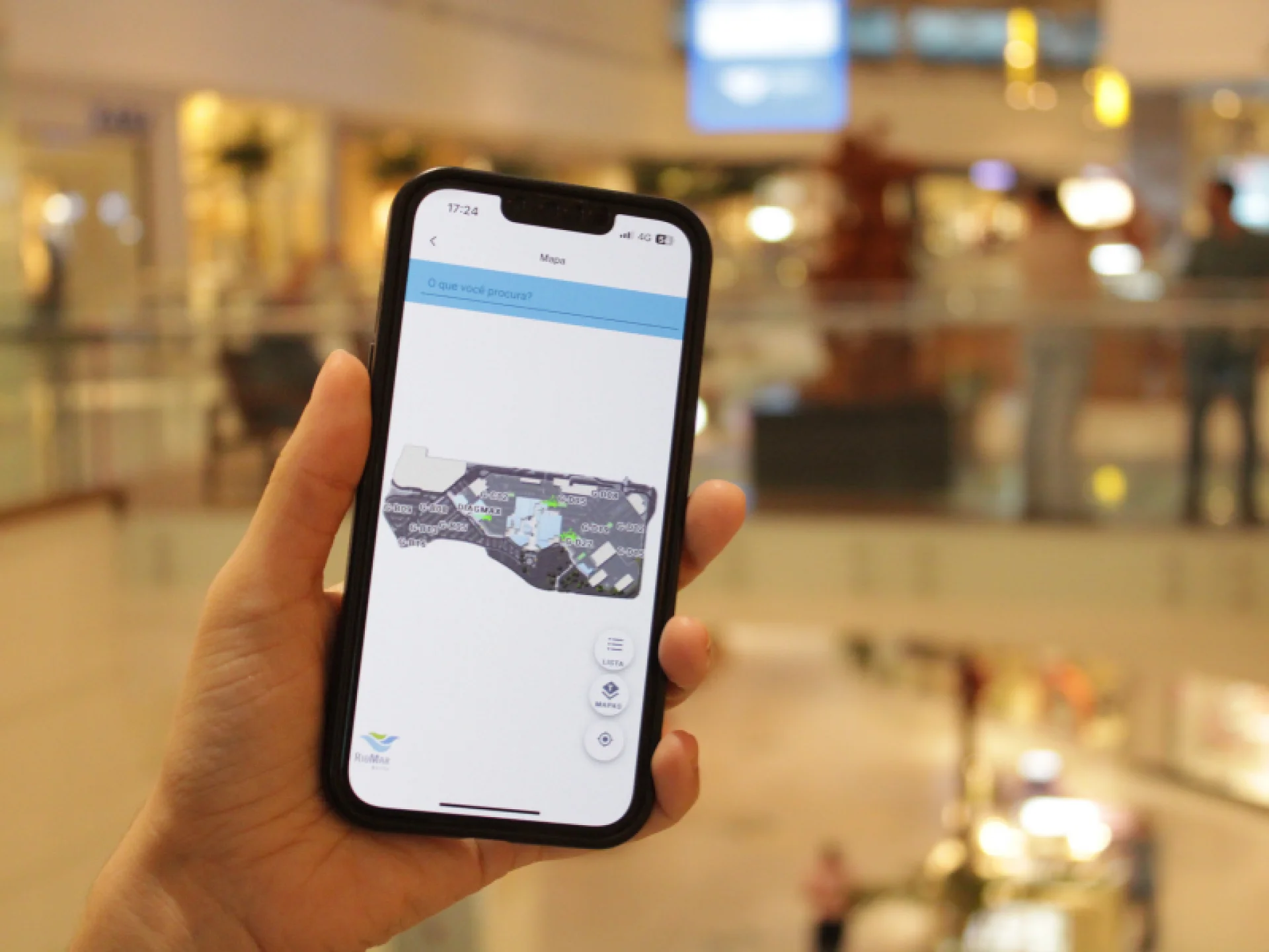 A imagem mostra o geolocalizador do App RioMar Recife. A imagem mostra o geolocalizador do App RioMar Recife.