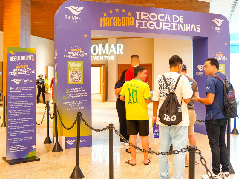 Confira como foi a Maratona de Troca de Figurinhas do RioMar Recife