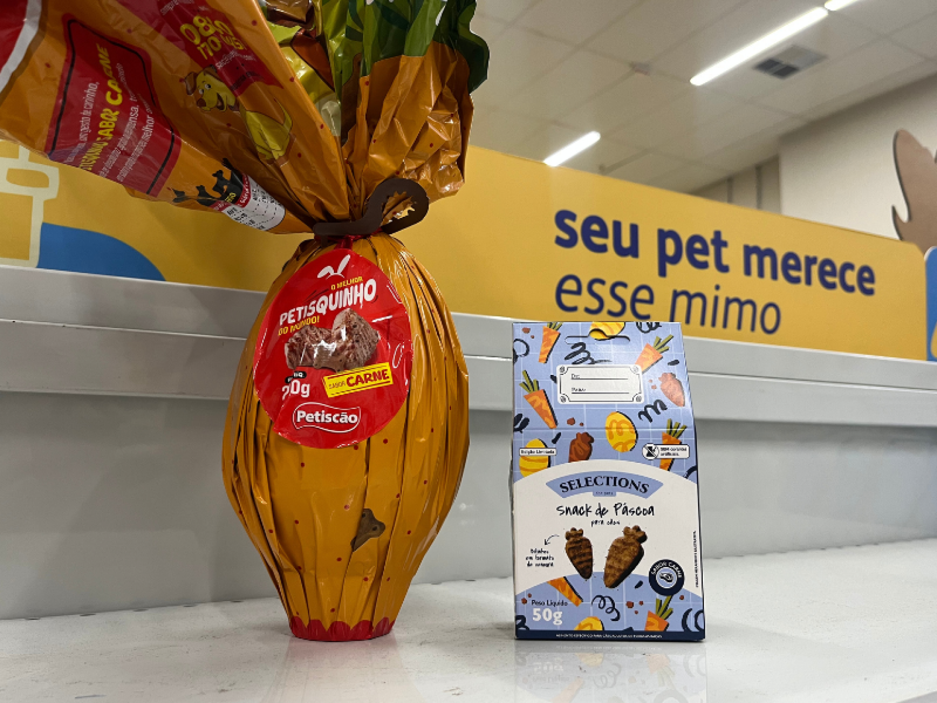 Ovo de Páscoa e bifinhos especiais para os pets